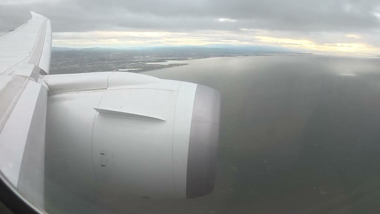 JAL2 雨のサンフランシスコ国際空港着陸 〜 JAL Flight2, Landing at SFO in rain