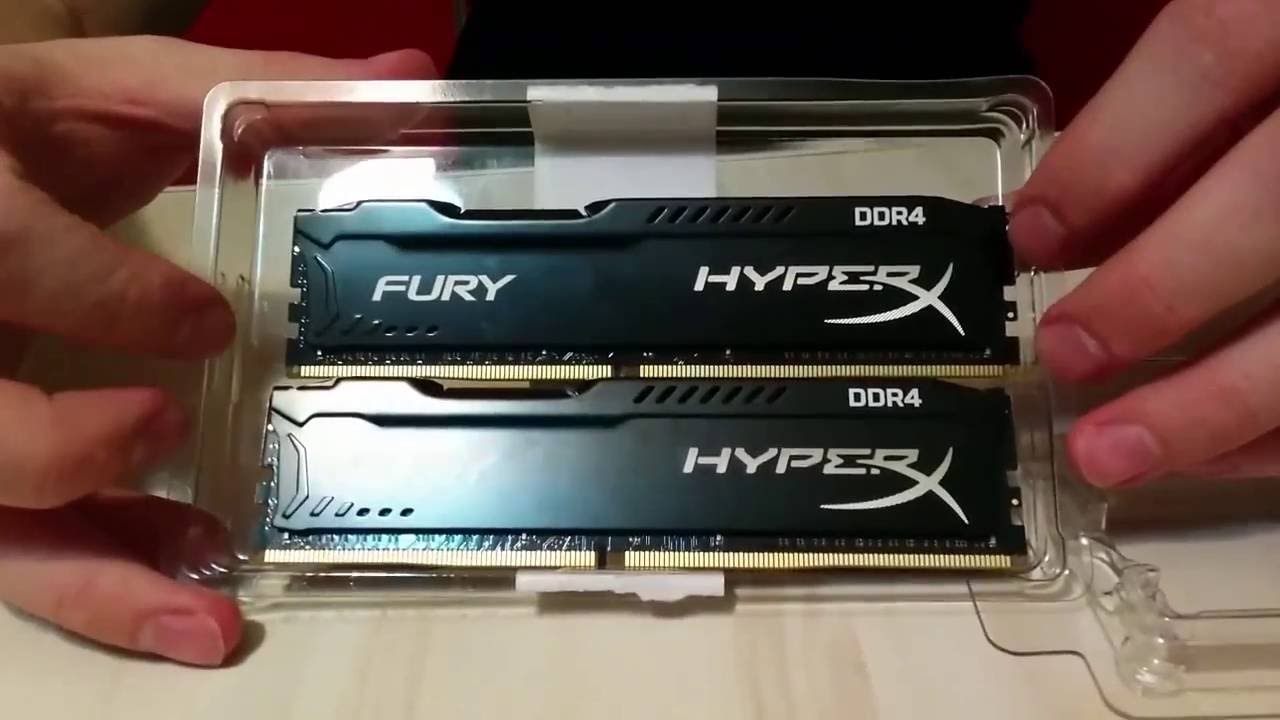 RAM HyperX Fury Black 16GB DDR4 2133MHz CL14 Dual Channel Kit Unboxing