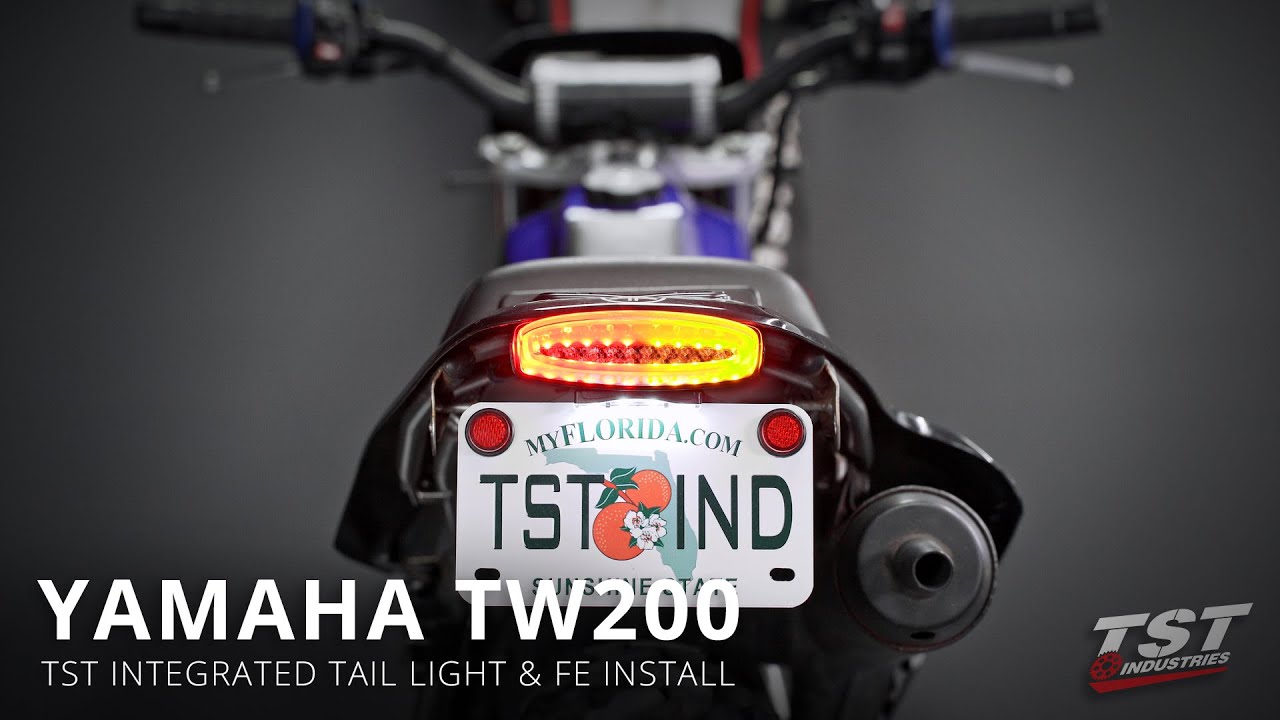 How to install an Integrated Tail Light & Fender Eliminator on a Yamaha TW200 by TST Industries