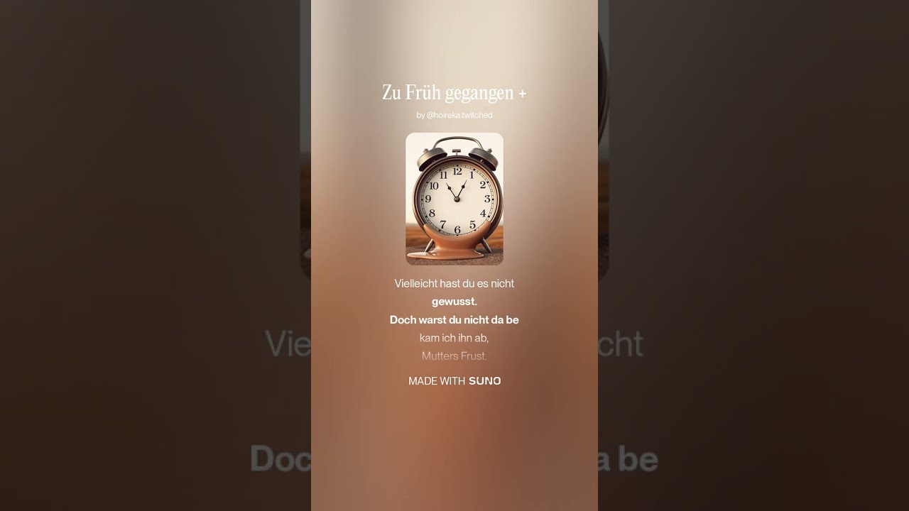 Zu Früh gegangen #music #lyrics #world #song #newmusic