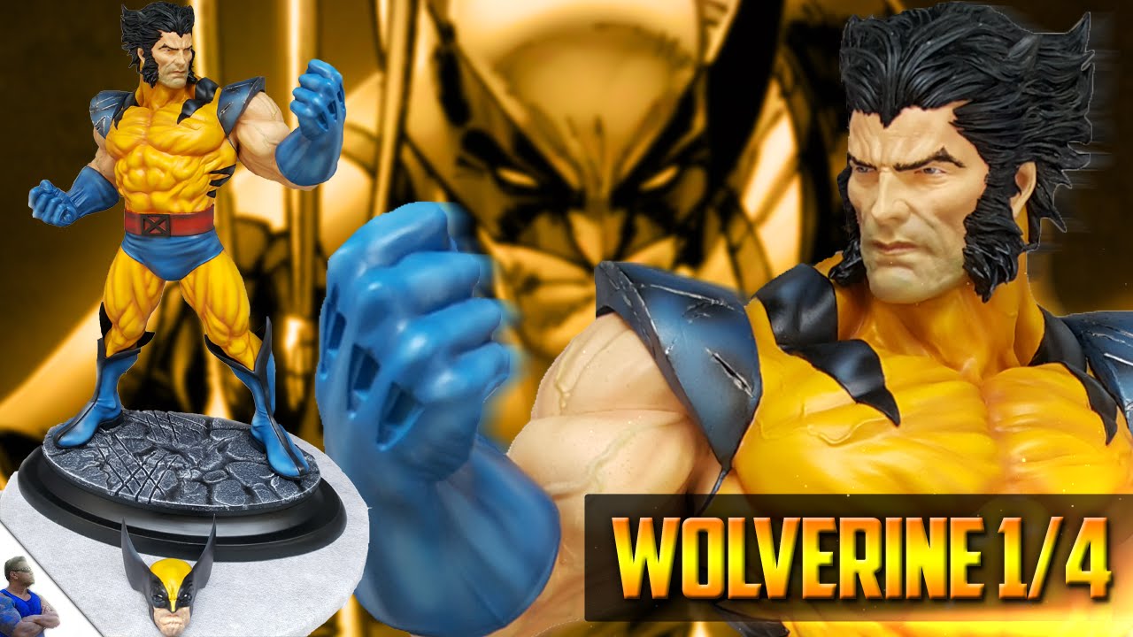 Wolverne 1/4 estátua  - Kit Pintura/paint - Passo a Passo. Statue