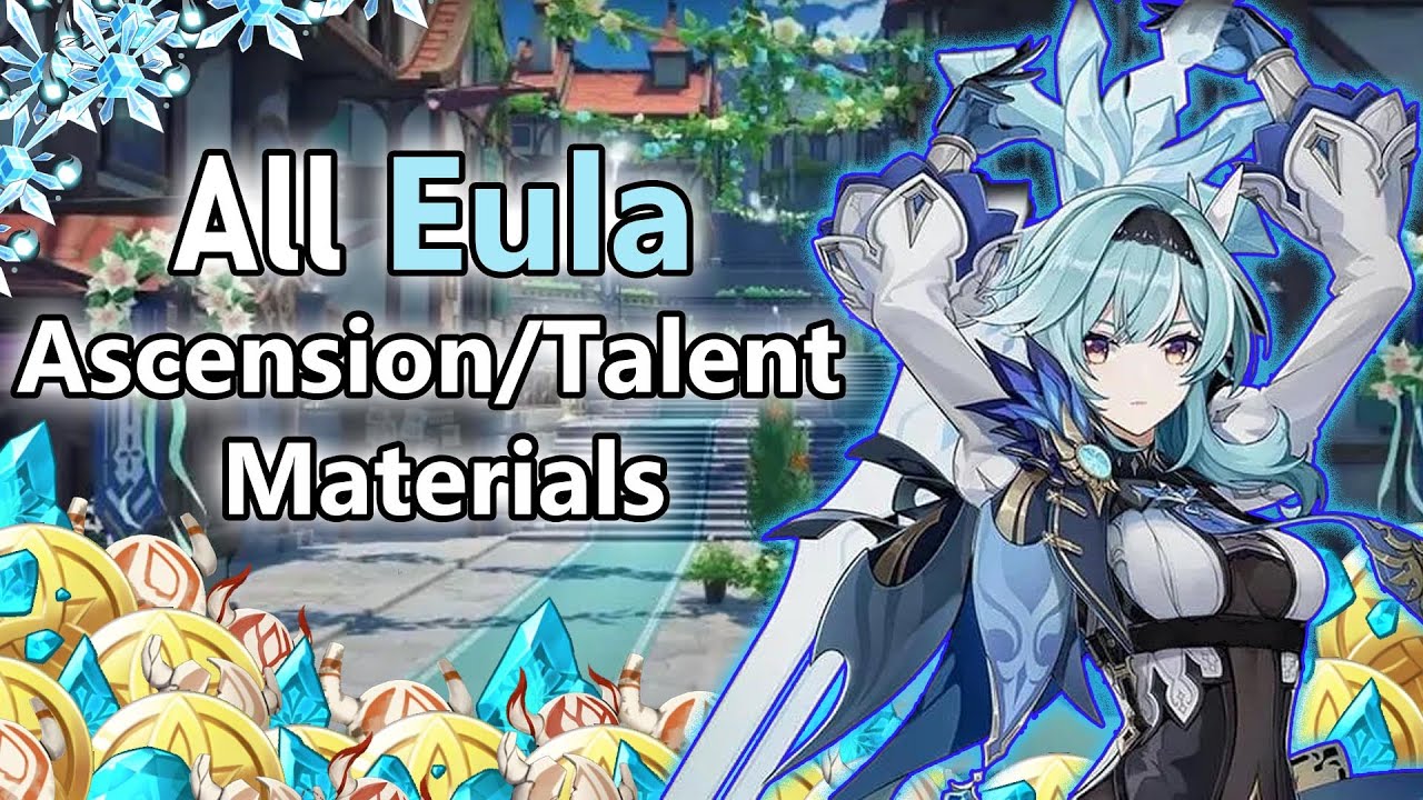 FULL EULA CHARACTER ASCENSION AND TALENT LEVEL UP GUIDE PREP | Genshin Impact