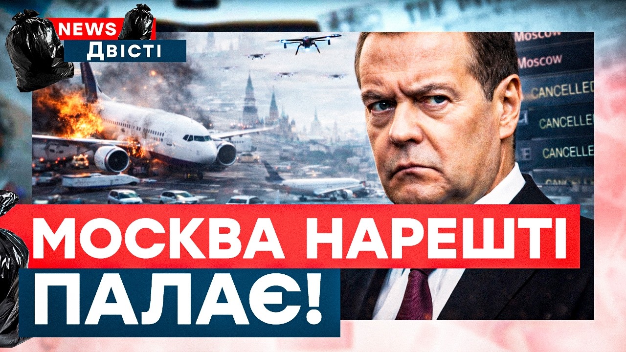 МОСКВА ПІД УДАРОМ! Аеропорти встали – паніка у столиці! Медведєв образився на Зеленського!