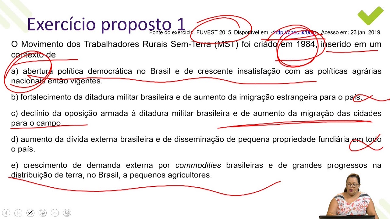 [Superaprova] Sociologia - Os movimentos sociais no contexto brasileiro MST e MTST Ex. 01