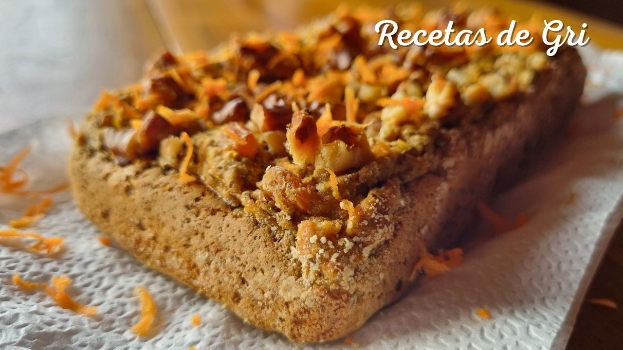 🥕PAN Dulce de ZANAHORIA Sin Azúcar, Sin Lácteos, Sin Gluten, Saludable - Recetas de Gri