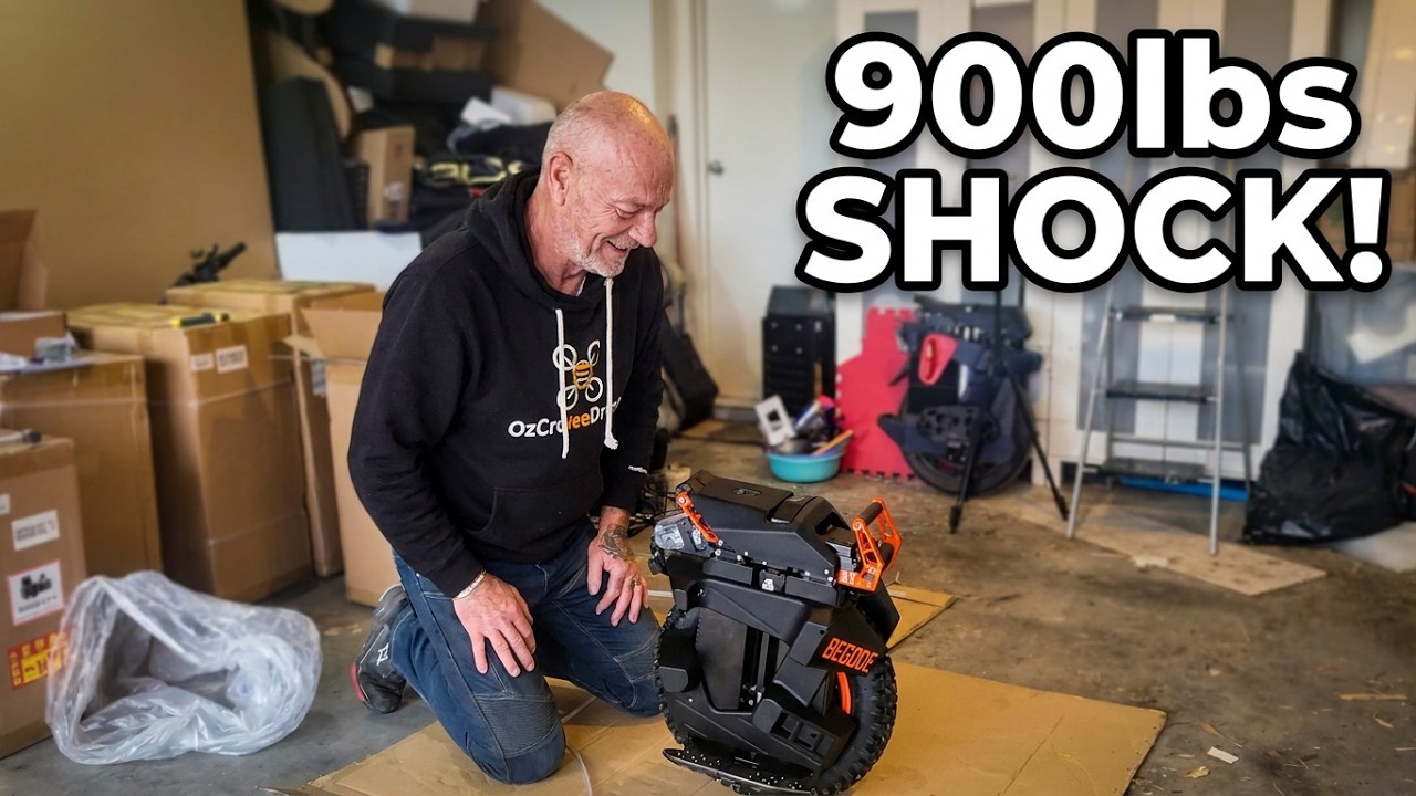 1st Begode Extreme with 900lbs coil spring shock unboxing Melbourne Australia