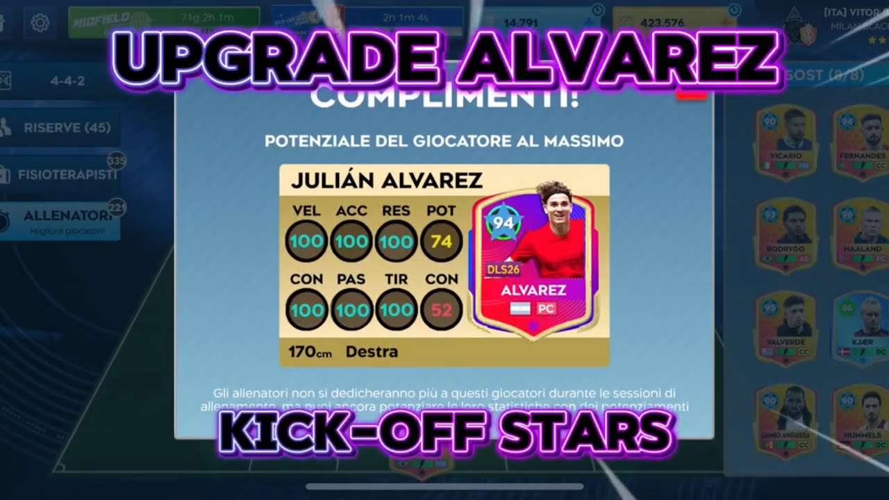 UPAGEM JULIAN ALVAREZ | Kick-Off Stars Especial | DLS26 🔥🤩 Overall (84)