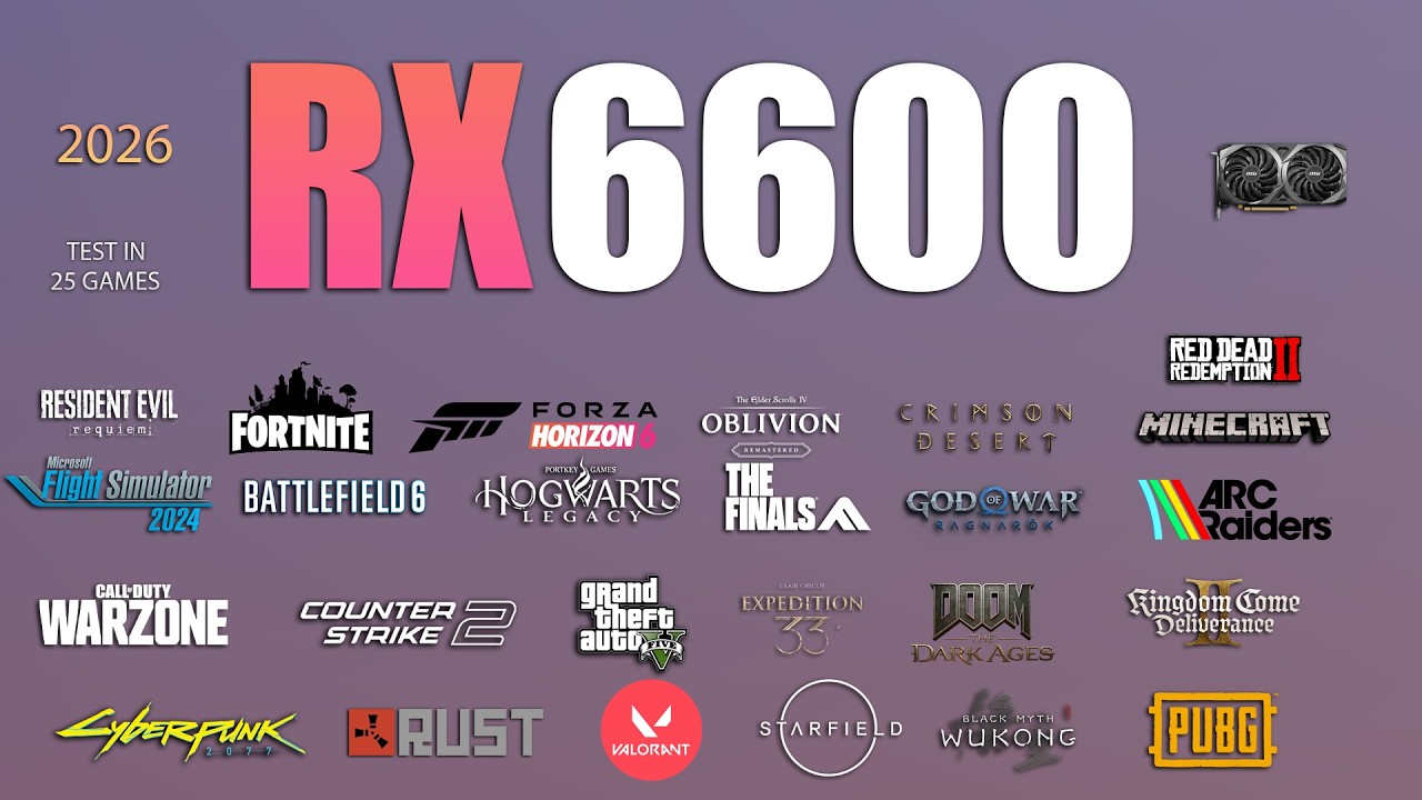 RX 6600 &ndash; Worthy 100$ GPU ? 25 Games Tested