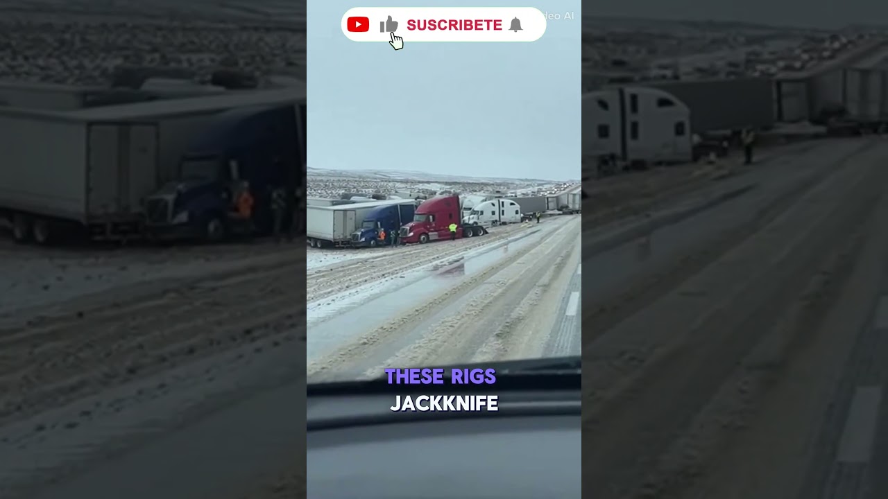Невероятная массовая авария с участием грузовиков на трассе I-40 запечатлена на камеру | Снег пре...