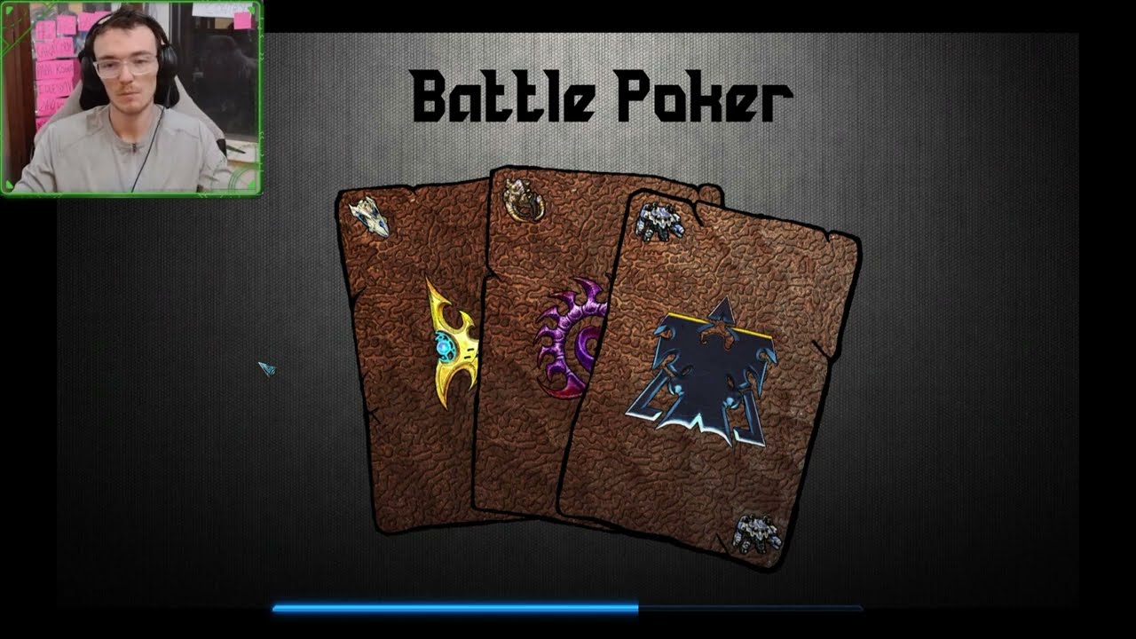 Trying Battle Poker! Starcraft 2 Custom