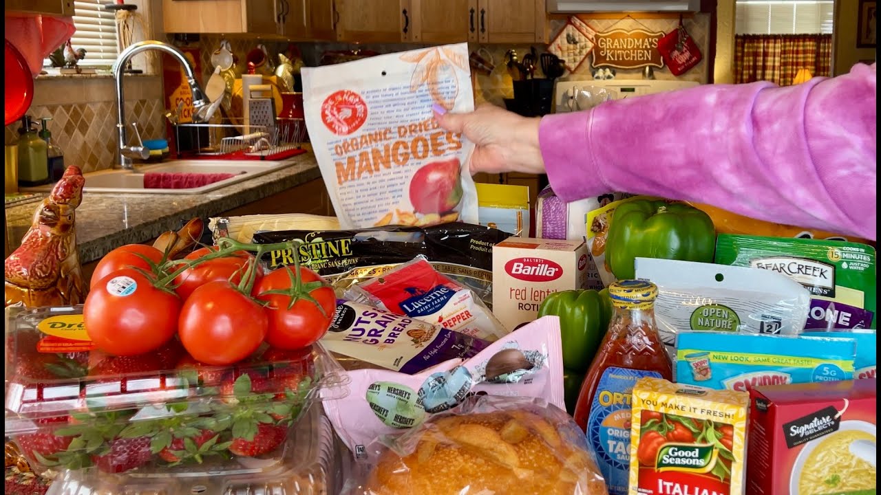 Safeway Grocery Haul! (No talking version) Delicate plastic crinkles~Recycled grocery bags~ASMR