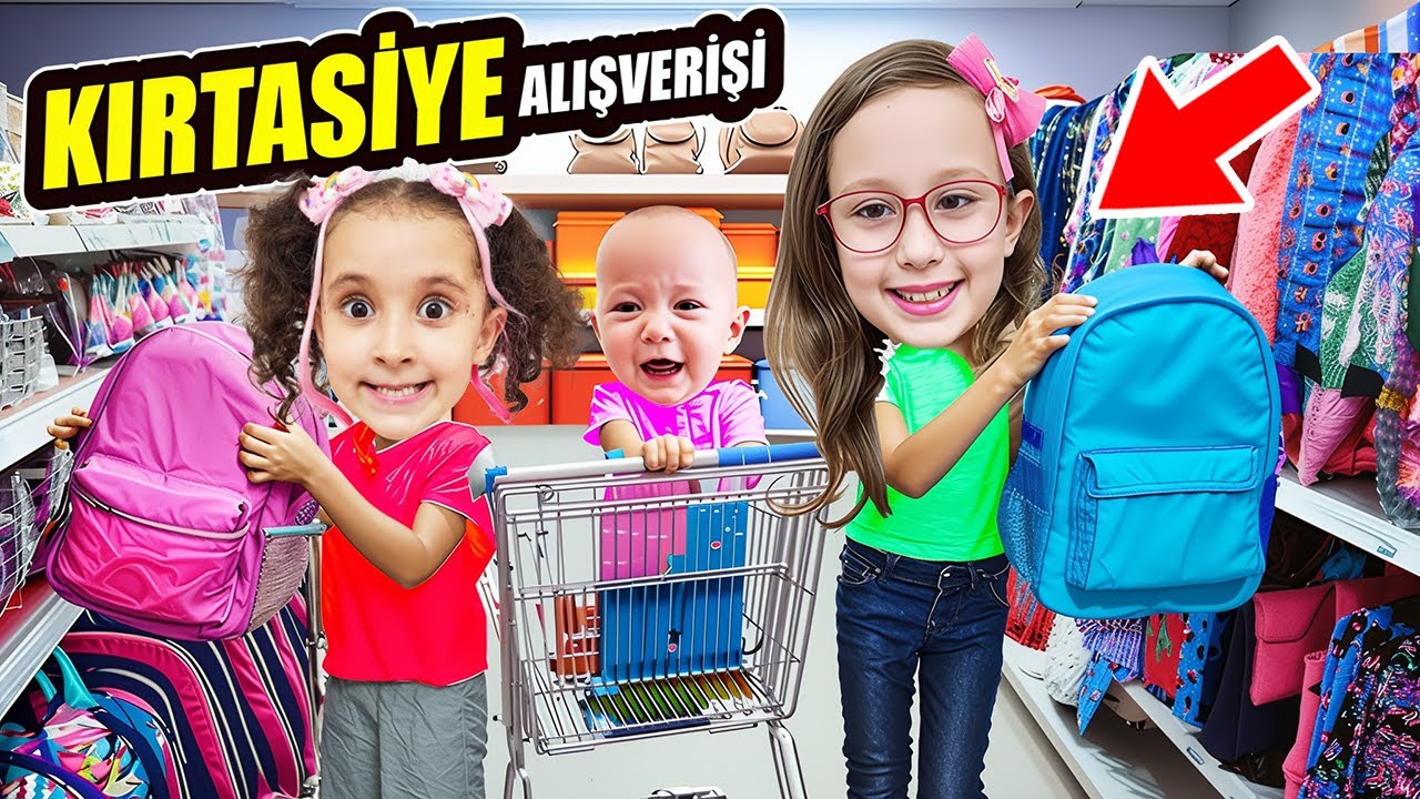 BAHAR BANU ALYA VE ASEL MİRA İLE KIRTASİYE ALIŞVERİŞİ !! OKULA DÖNÜŞ !!
