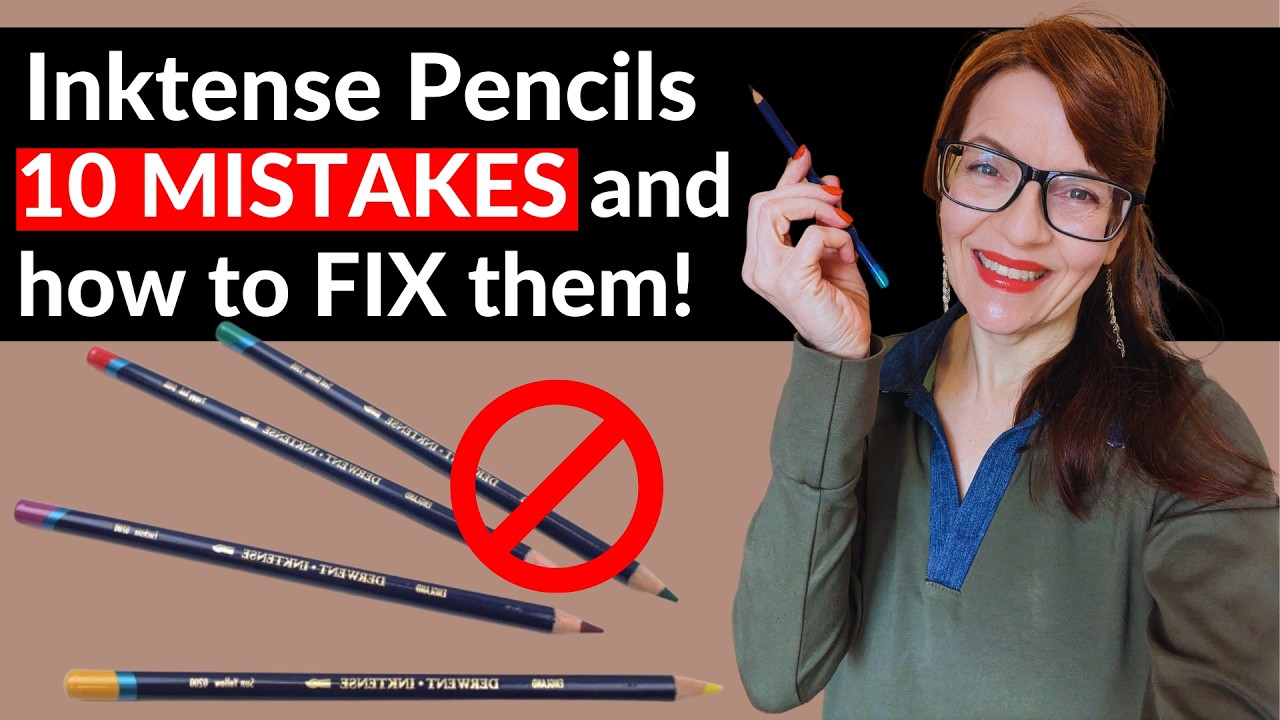 Derwent Inktense Pencils (10 MISTAKES and how to Fix them - Tutorial)
