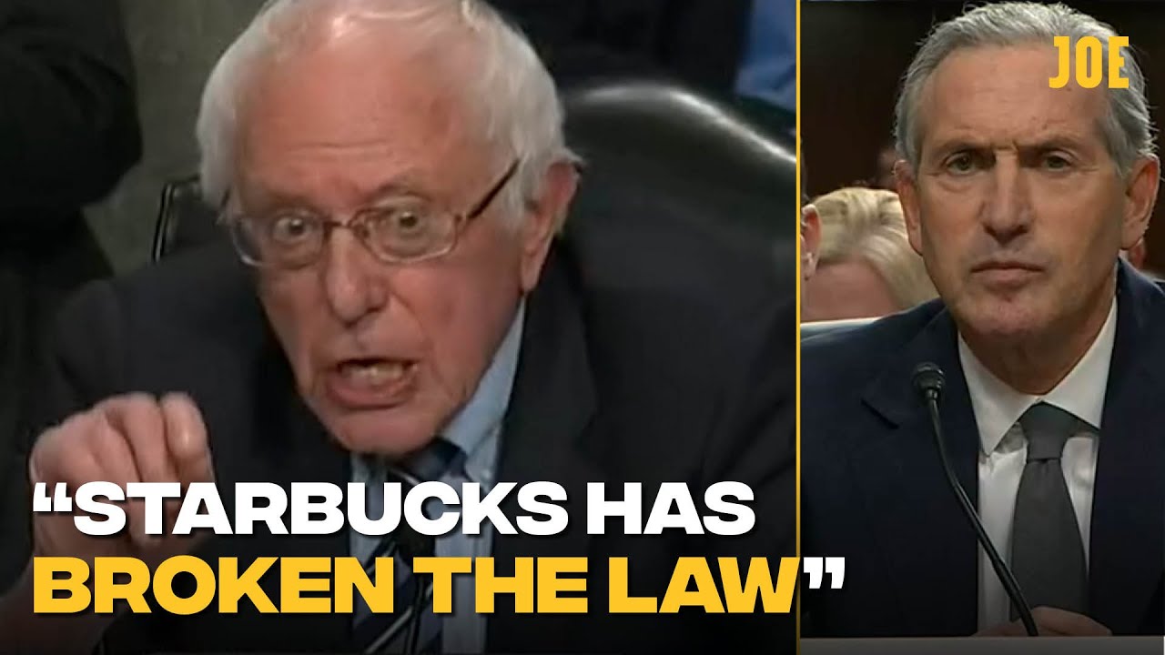 Bernie Sanders destroys Starbucks CEO over illegal union-busting in US Labor Committee