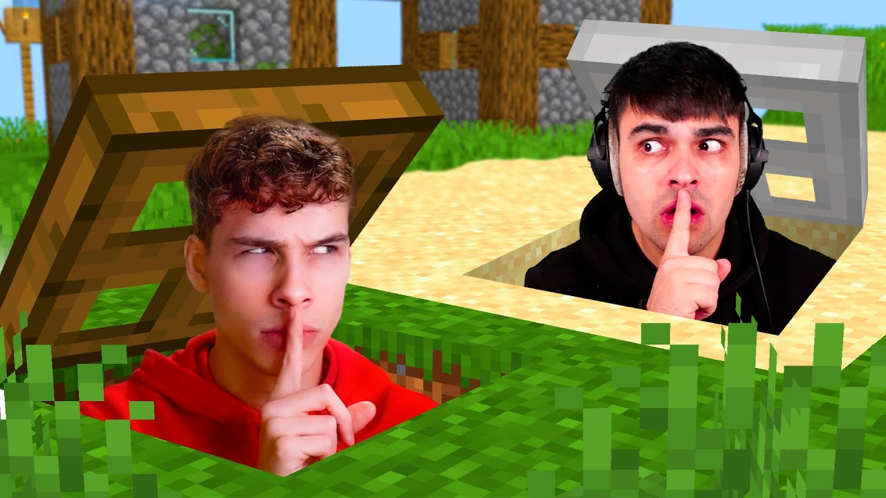 Construi Un Bunker Secreto para Protegerme de Mi Amigo en Minecraft