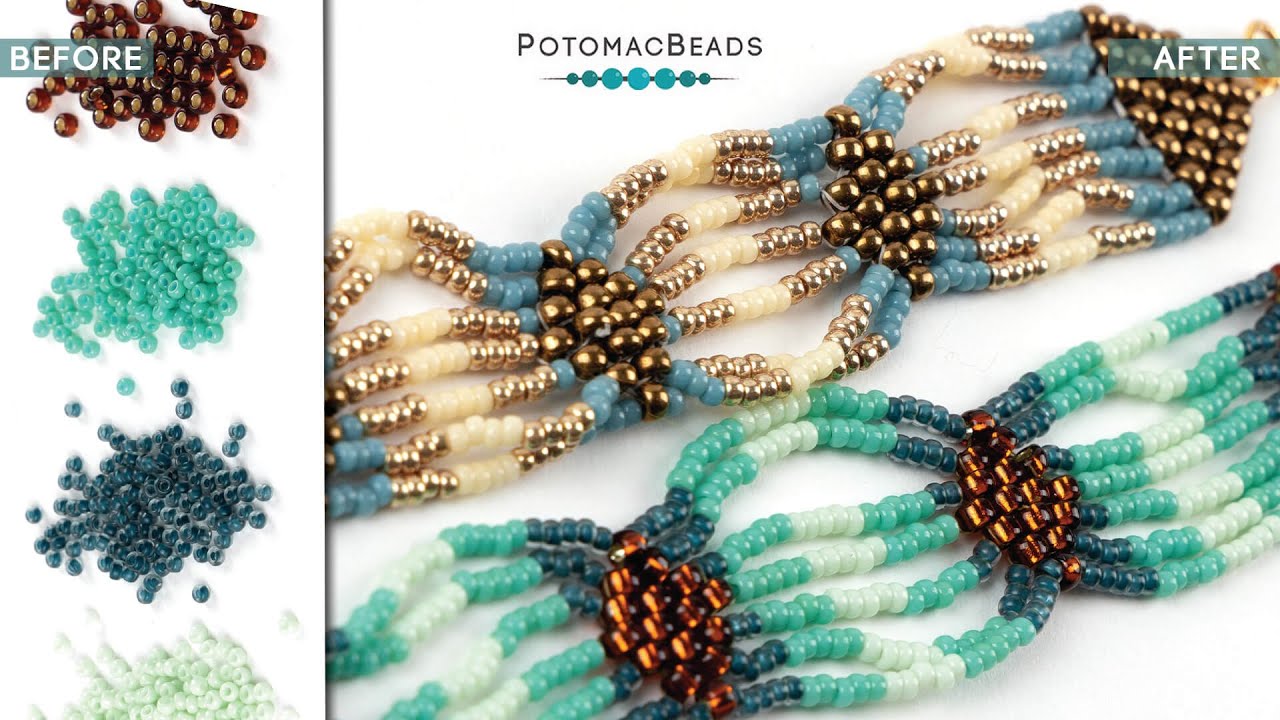 Sequoia Bracelet - DIY Jewelry Making Tutorial by PotomacBeads