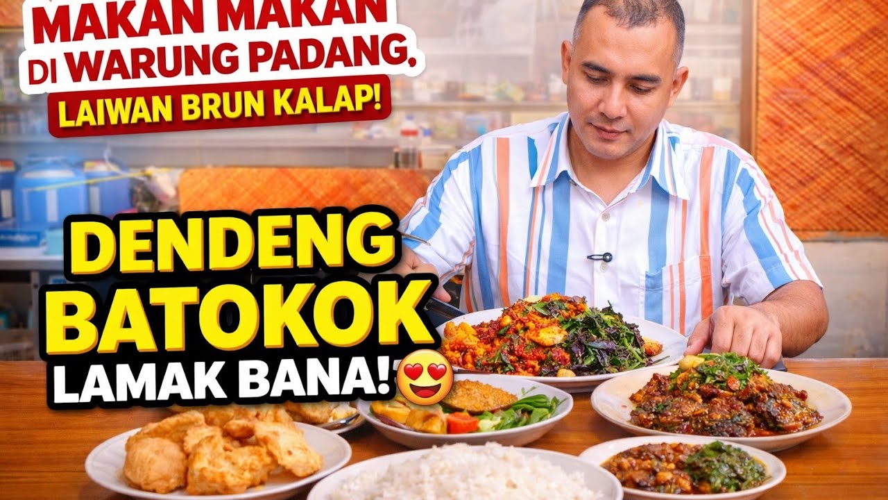 MAKAN DENDENG BATOKOK KHAS PADANG;ENAK & PORSI BESAR😍