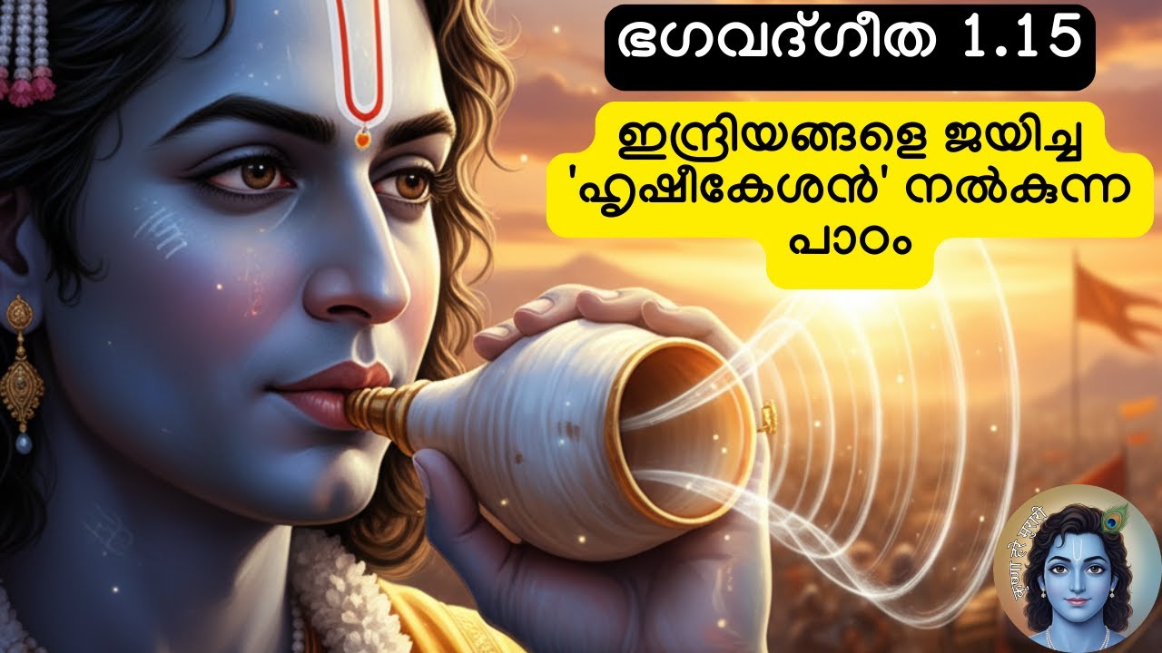 ഇന്ദ്രിയങ്ങളെ ജയിച്ച 'ഹൃഷീകേശൻ' നൽകുന്ന പാഠം| Bhagavad Gita Malayalam| 1.15 | #bhagavadgitamalayalam