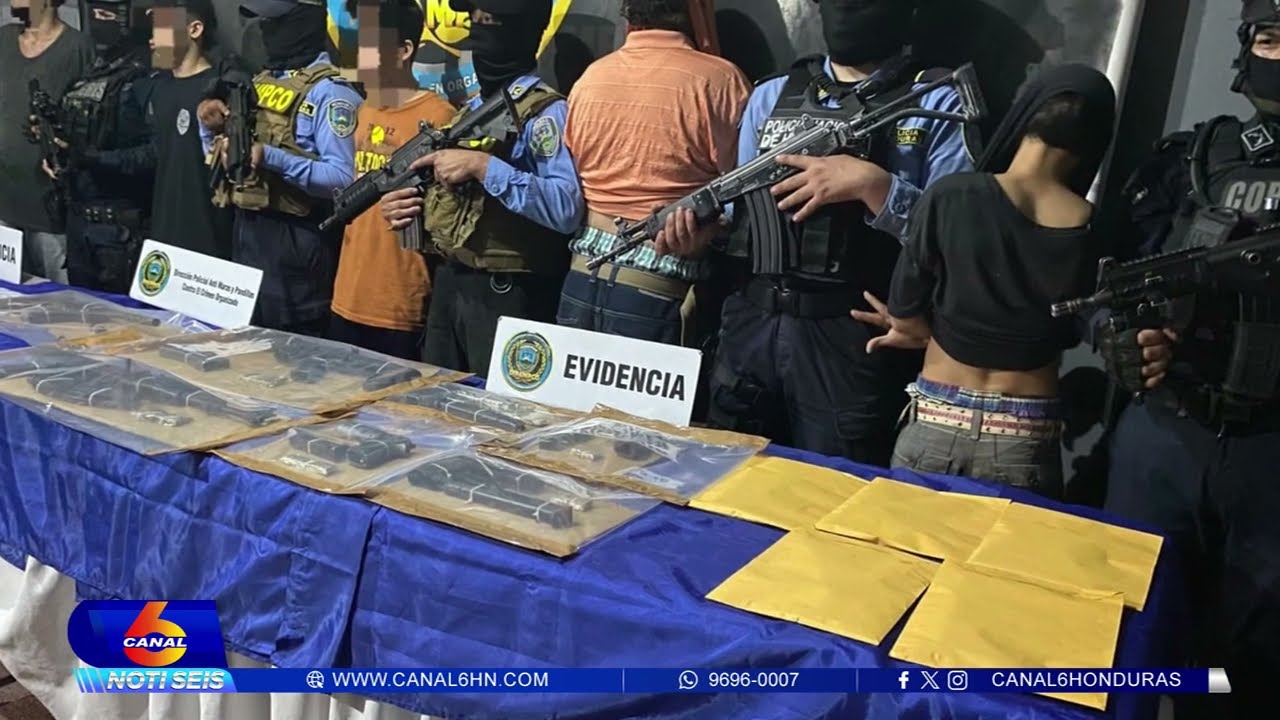 DIPAMPCO captura a 5 individuos señalados por extorsión y sicariato en La Lima