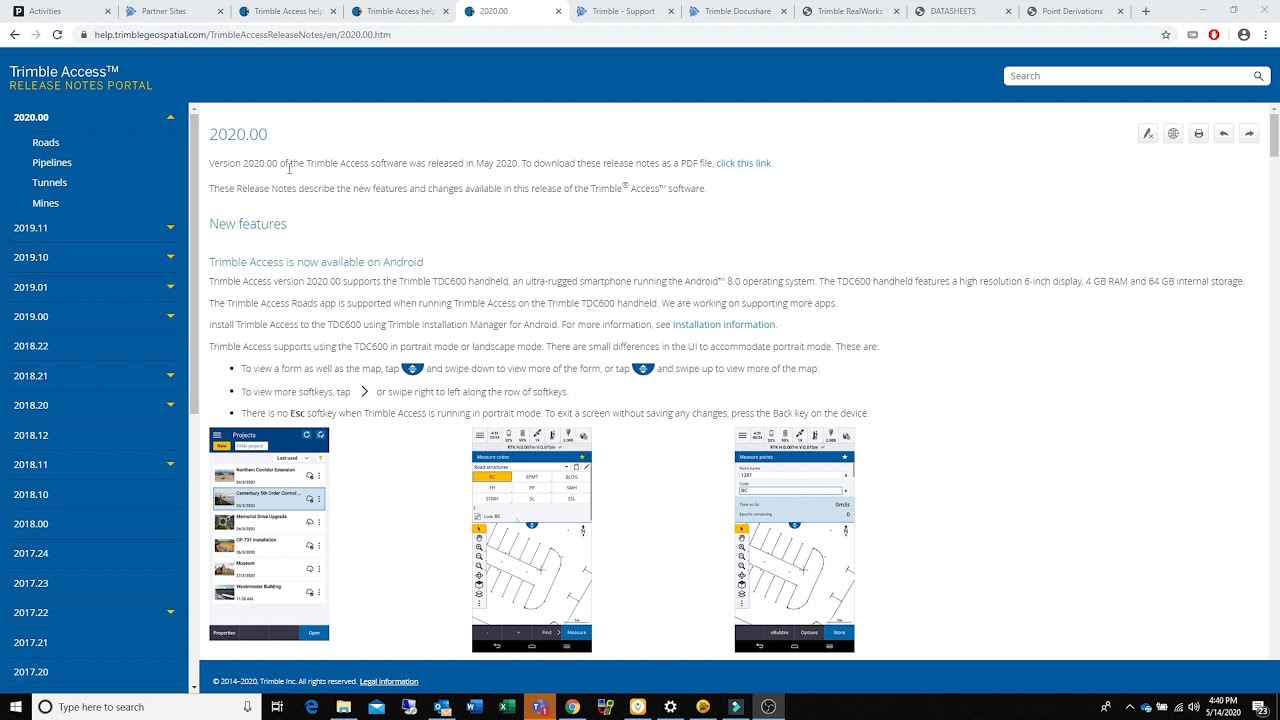 Trimble Access 2020 and Trimble Business Center 5.30 Highlights - Vectors EDU