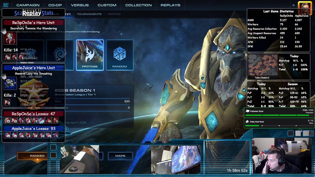 GM Protoss WE LOCKED IN quick stream