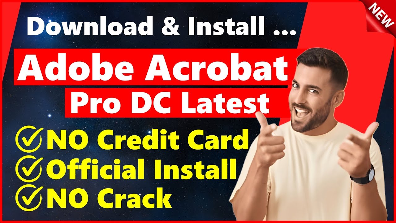 Безопасный способ загрузки и установки пробной версии Adobe Acrobat Pro DC 2025 без использования кредитной карты.