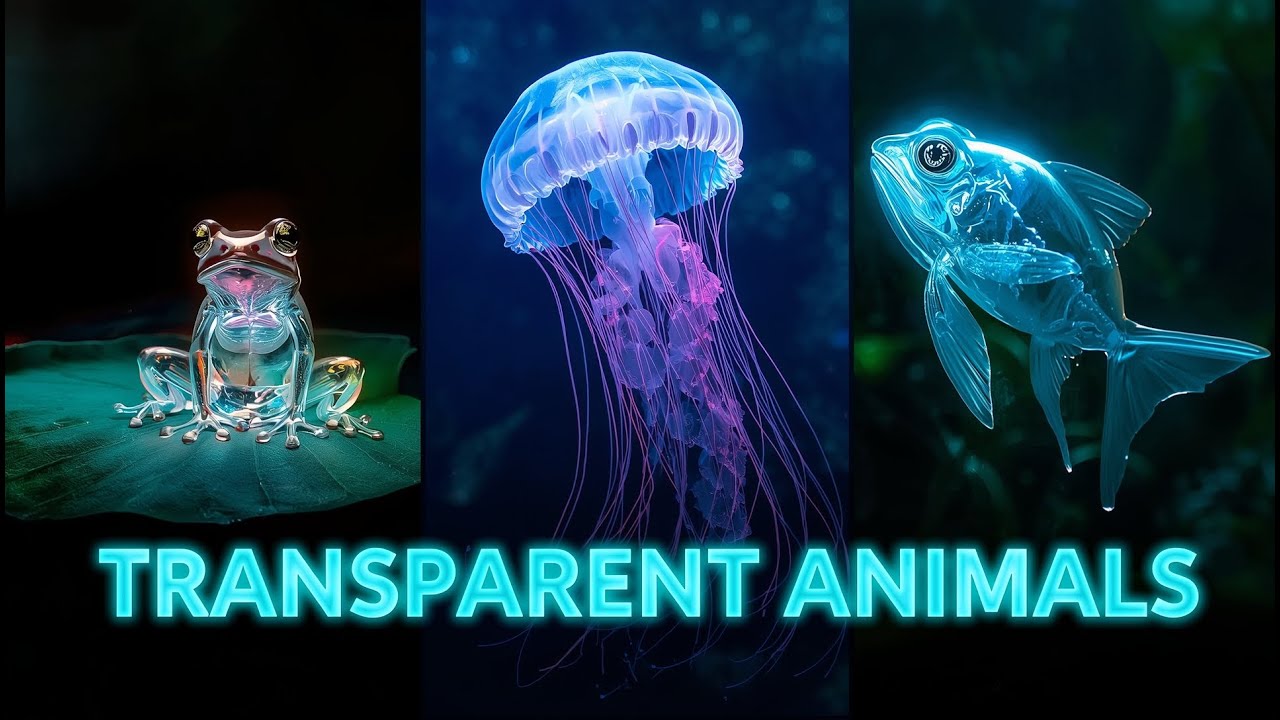 Top 10 Transparent Animals | See-Through Creatures of Nature @animalfactswithjimmy