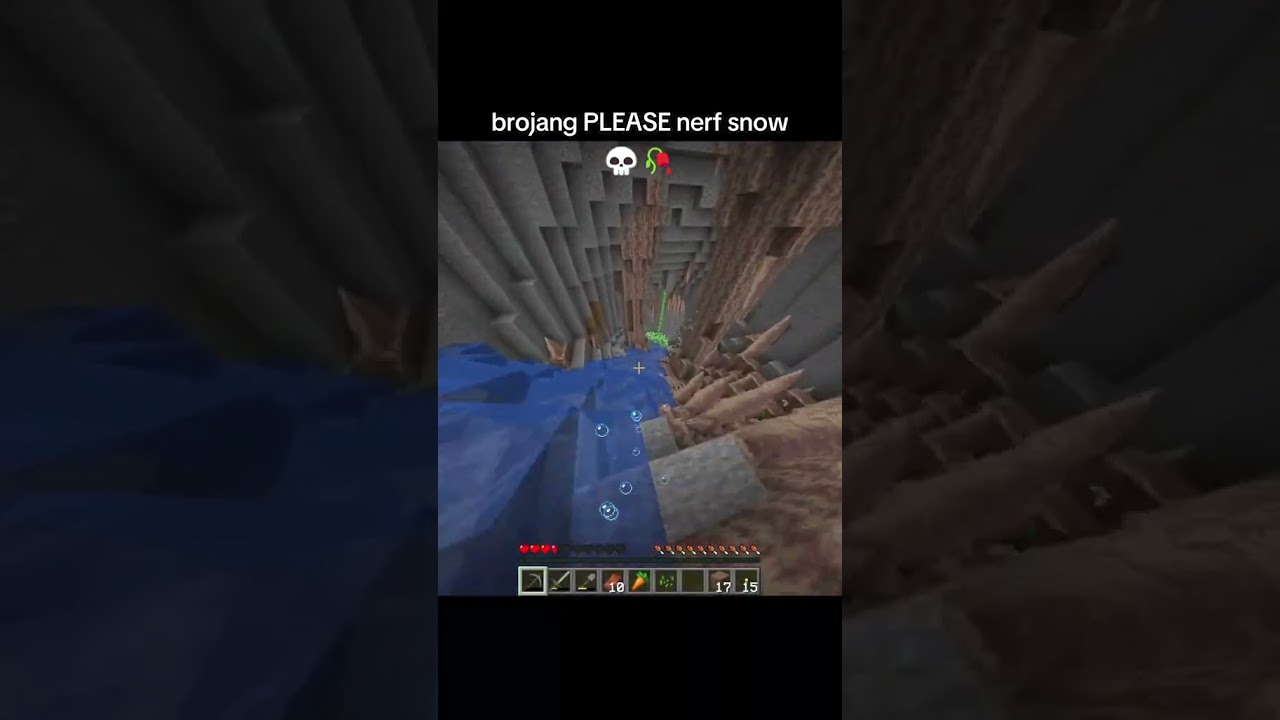Brojang please nerf snow💀🥀 #minecraft #minecraftmemes #minecraftshorts