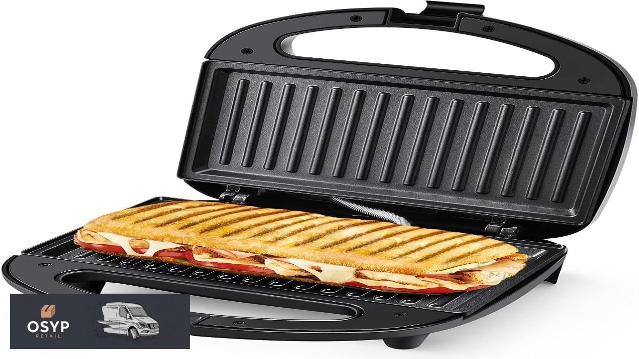 OSTBA Sandwich Maker & Panini Press 2 Slice Grilled Cheese Maker