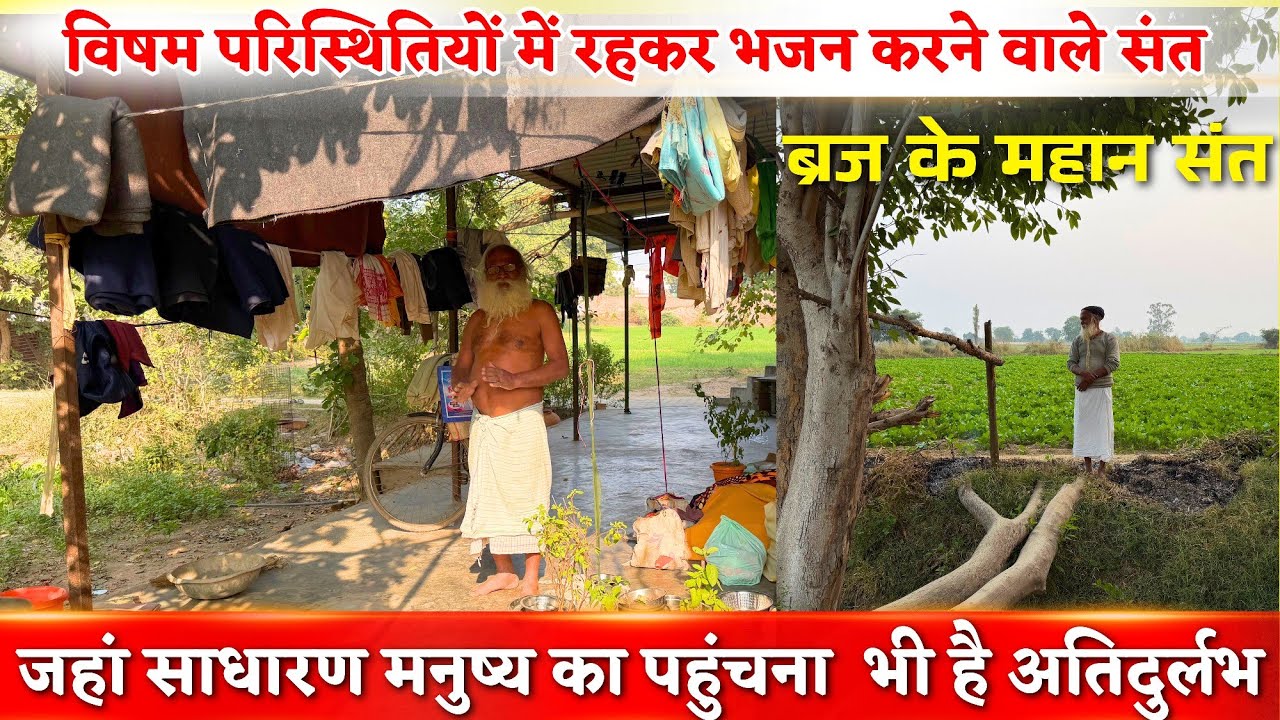 काल के गाल में रहने वाले ब्रज के महान संतों के दर्शन एवं राशन सेवा | ब्रज के जंगलों के संत | 