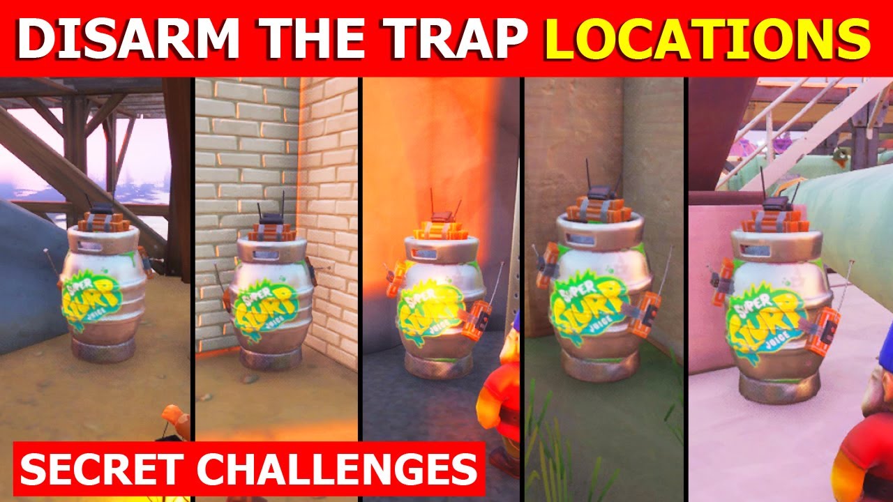 Disarm Trap Locations! All Disarm Traps Locations! Fortnite Secret Challenge!