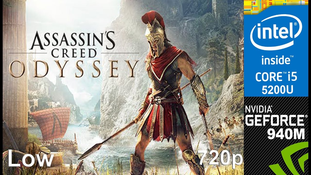 Assassin's Creed Odyssey  on 940m + Core i5 5200u, HP Pavilion 15 AB032TX Laptop, Low Setting, 720p