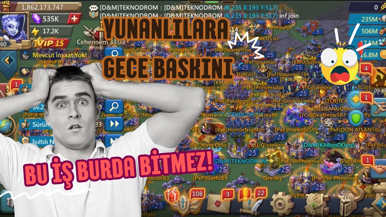 YUNANLILARA GECE SALDIRISI - LORDS MOBİLE #lordsmobilet&uuml;rkiye #lordsmobilet&uuml;rk&ccedil;e
