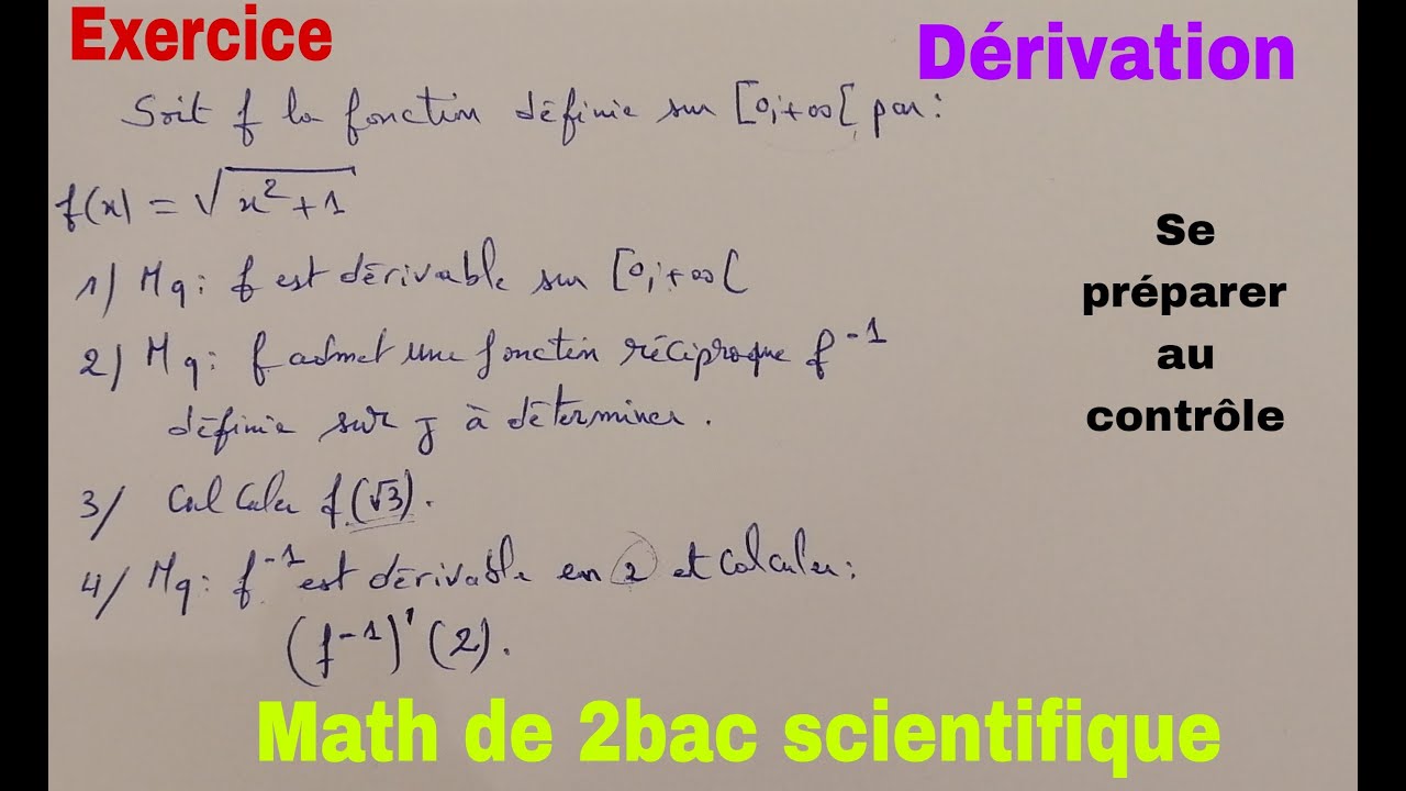 derivation .....math de 2bac pc svt et sm