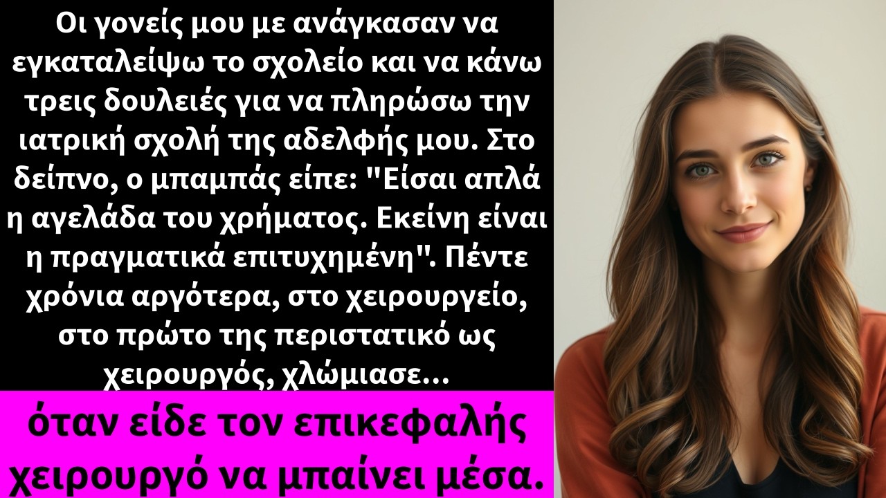 Οι γονείς μου με ανάγκασαν να εγκαταλείψω το σχολείο και να κάνω τρεις δουλειές για να πληρώσω την