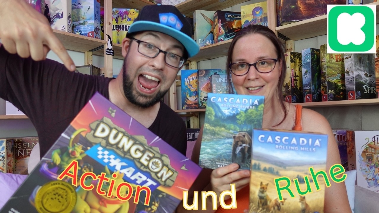 Doppelschlag von Kickstarter mit Dungeon Kart und Cascadia Rolling Rivers/Hills #boardgames