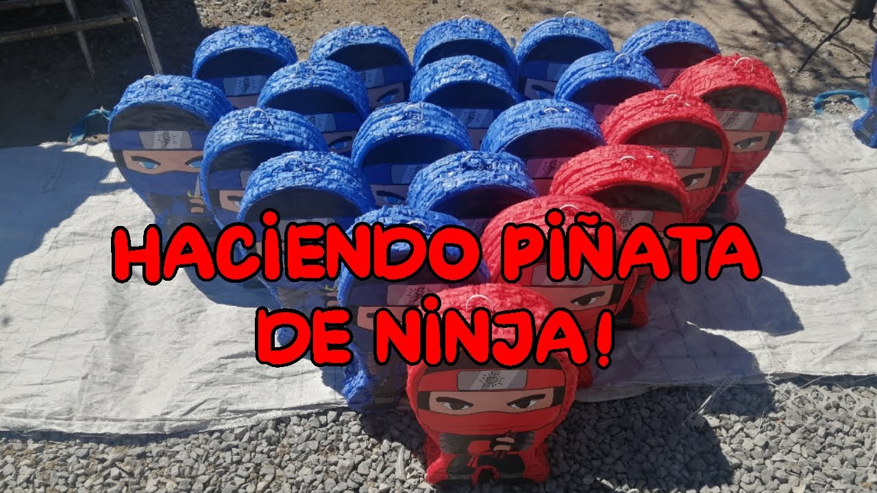 haciendo piñata de ninja