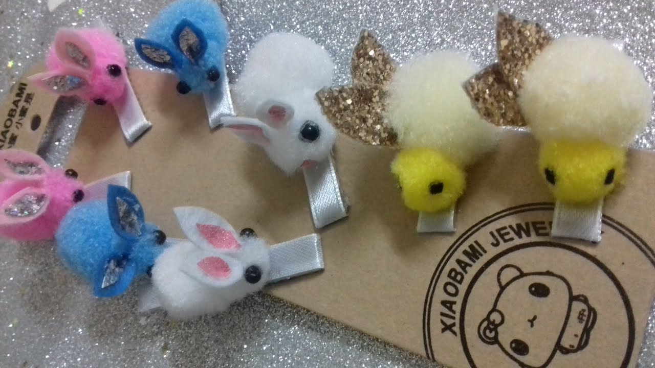 افكار توك ب البوم بوم كيووووووووت 😊|cute pom pom hair accessories _diy