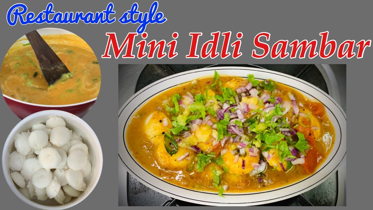 Restaurant style Mini Idli Sambar by Revathy Shanmugam