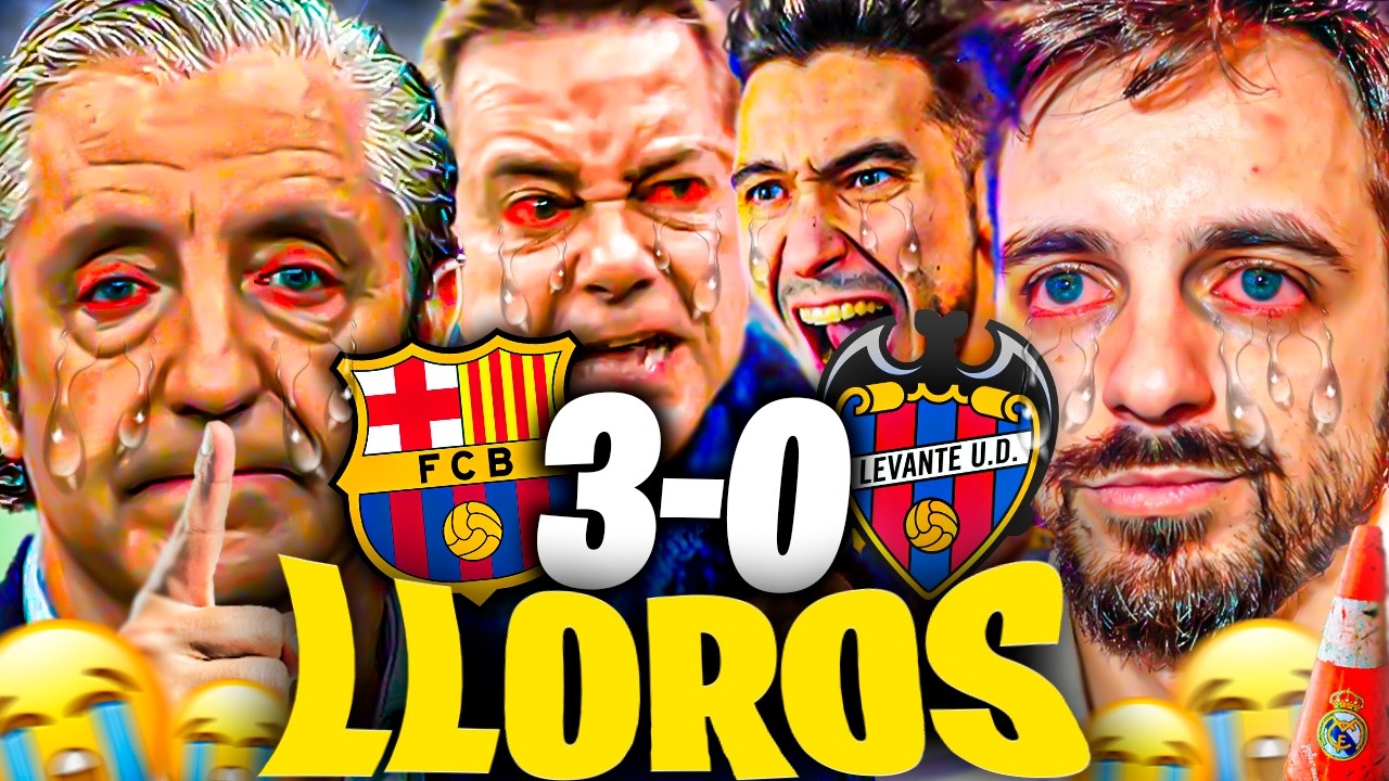 😂LOS MEJORES LLOROS MADRIDISTAS al FC BARCELONA 3-0 LEVANTE - JKCLife, Ubietoo...