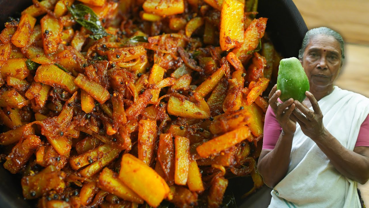 Kerala Style Papaya Stir Fry - Papaya  Mezhukkuvaratti