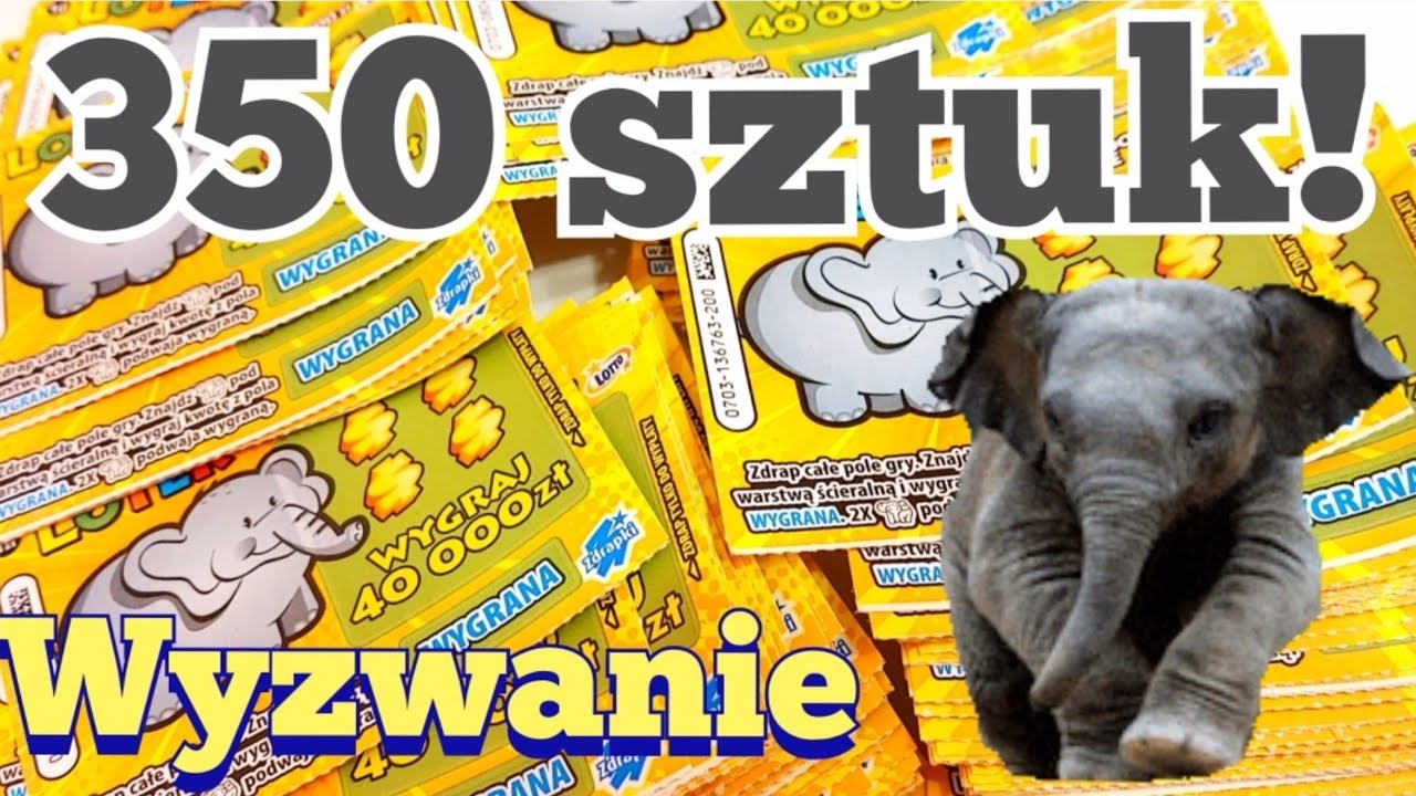 🐘 Wyzwanie! Drapanie 350 sztuk zdrapek Lotek! 😮 Masa zdrapek!