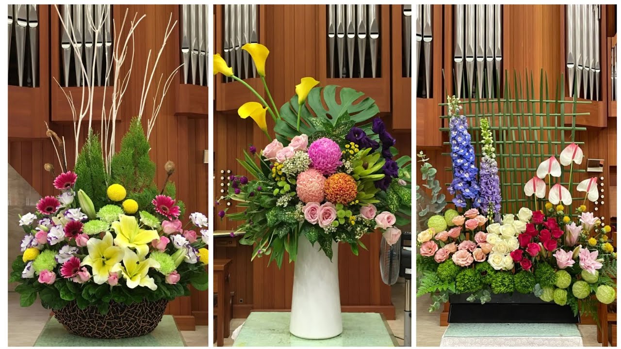Most beautiful Church fresh flower decoration ideas 