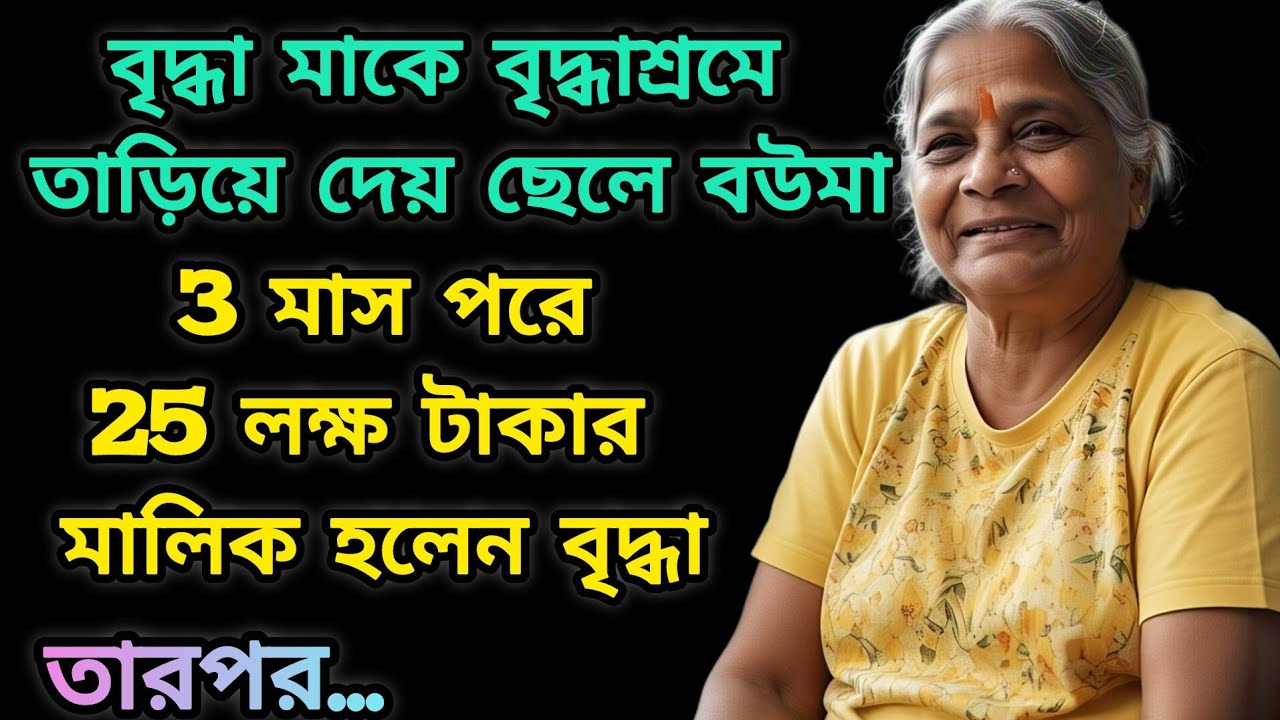 বৃদ্ধা মাকে বৃদ্ধাশ্রমে তাড়িয়ে দেয় বউমা ||  3 মাস পরে 25 লক্ষ টাকার মালিক হলেন বৃদ্ধা|| তারপর...
