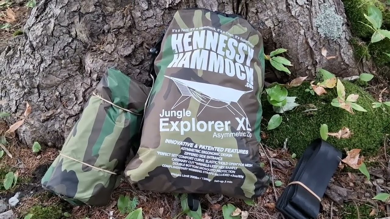 Hennessy Jungle Explorer XL Aysmmetrical Hammock Review (woodland camo)