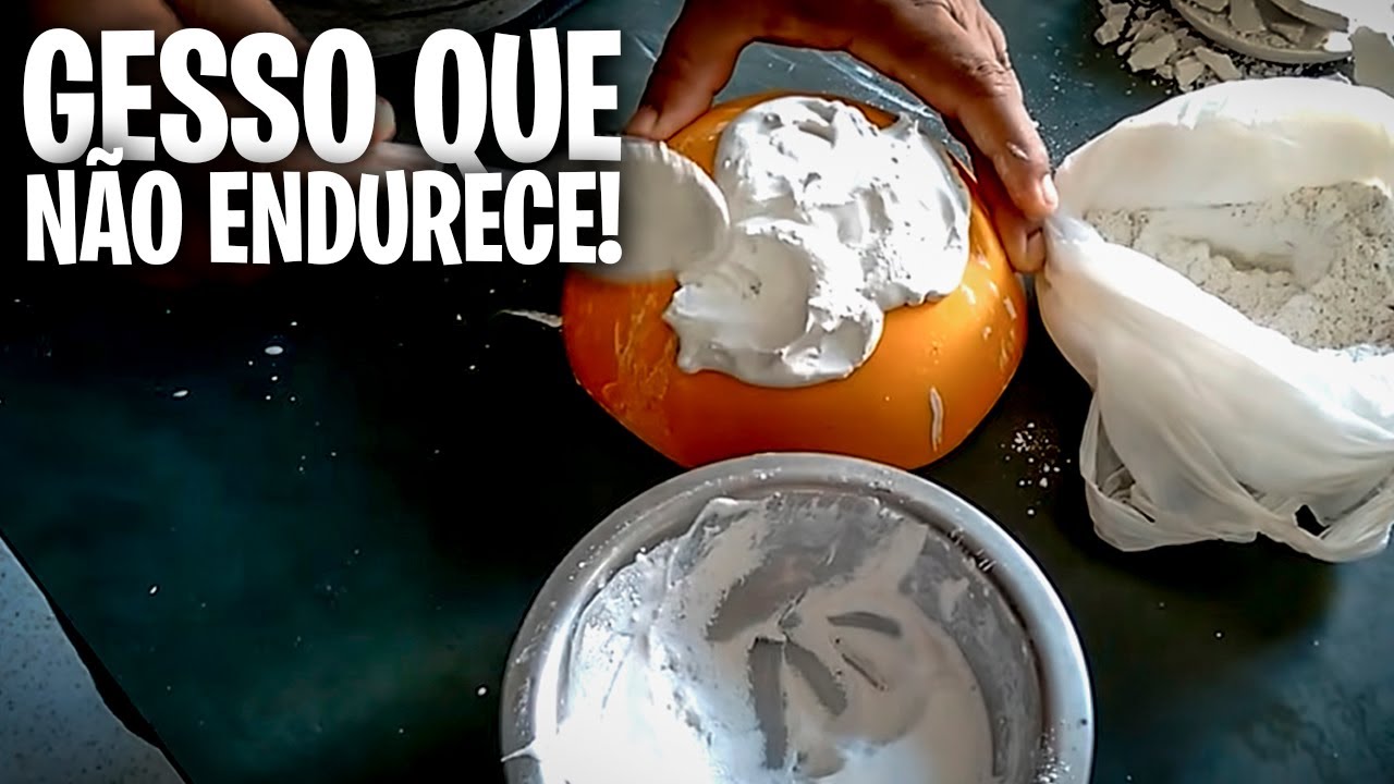 GESSO NÃO ENDURECE RÁPIDO - VAI DAR TEMPO MOLDAR O QUE VOCÊ QUISER - DIY COM MACETES DA CONSTRUÇÃO