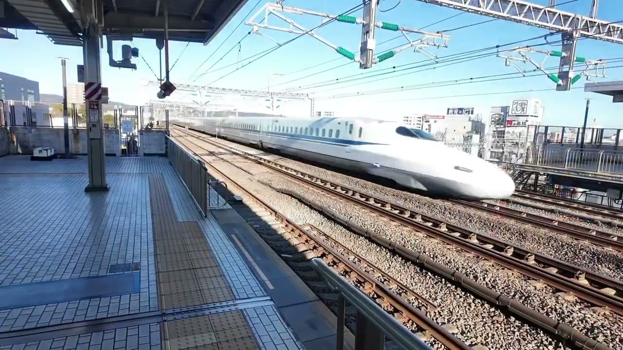 東海道新幹線通過シーン