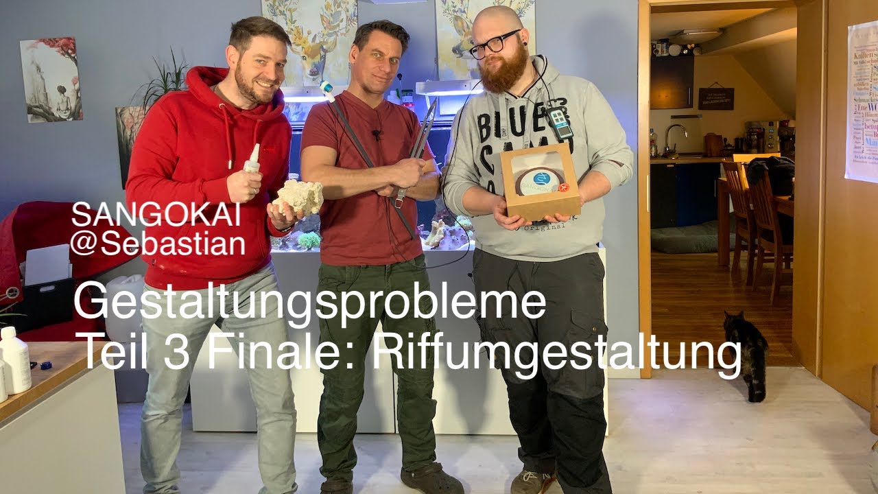 Gestaltungsprobleme in Sebastians Meerwasser Aquarium Finale: Riffumgestaltung (Sand/Flüssigkleber)