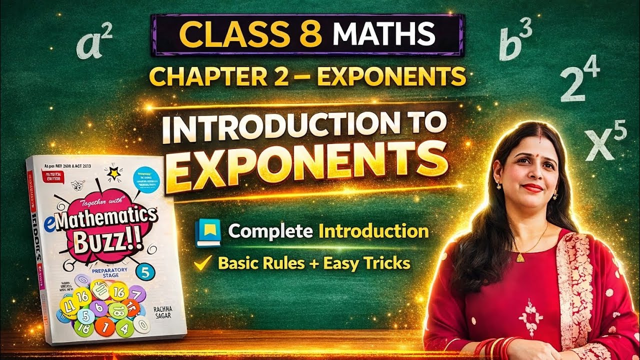 CLASS8 MATHEMATICS BUZZ |CH 2 EXPONENTS |  INTRO+BASIC RULES|STANDARD AND USUAL FORMS