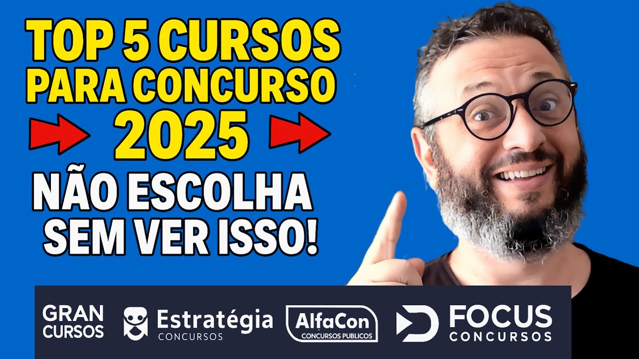 📚 Top 5 Cursos para Concurso em 2025 (NÃO Escolha Sem Ver Isso!) 🚨